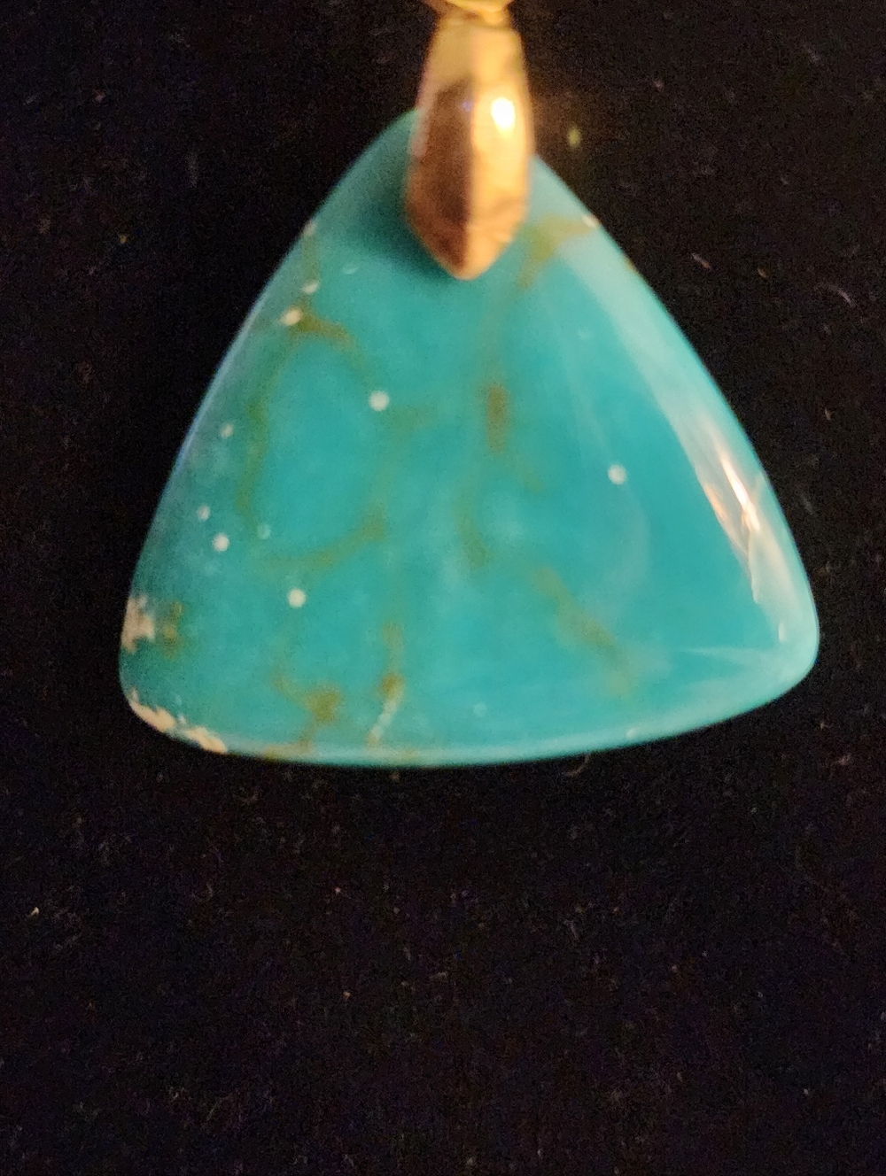 Turquoise Triangle Pendant Necklace - Women Jewelry